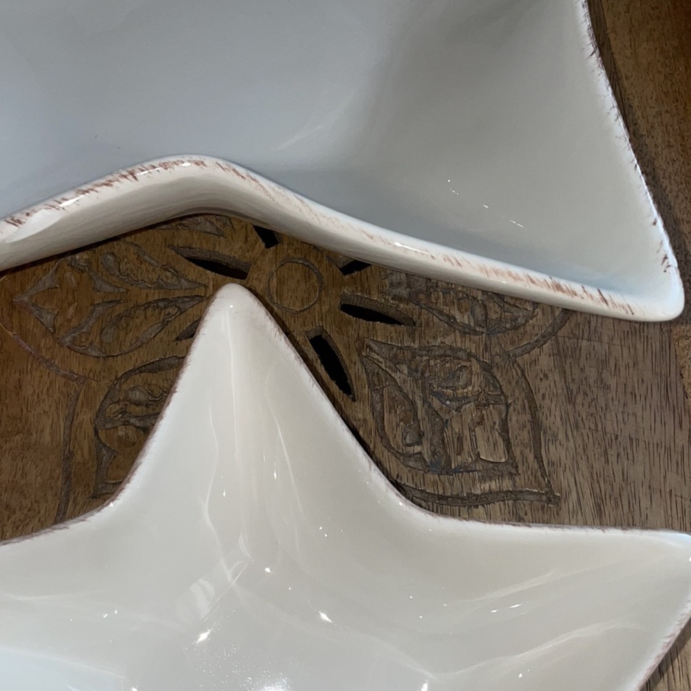 POTTERY BARN Set of 2 Rustic Star 🌟 Shaped Serving Dishes - Picture 11 of 15